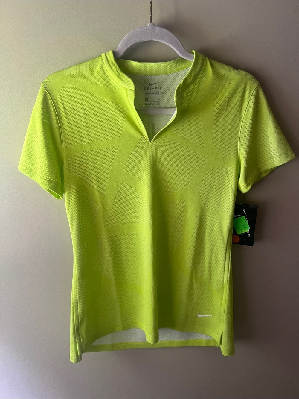 Nike Women’s Neon Green Short Sleeve Dri-FIT Training Tee